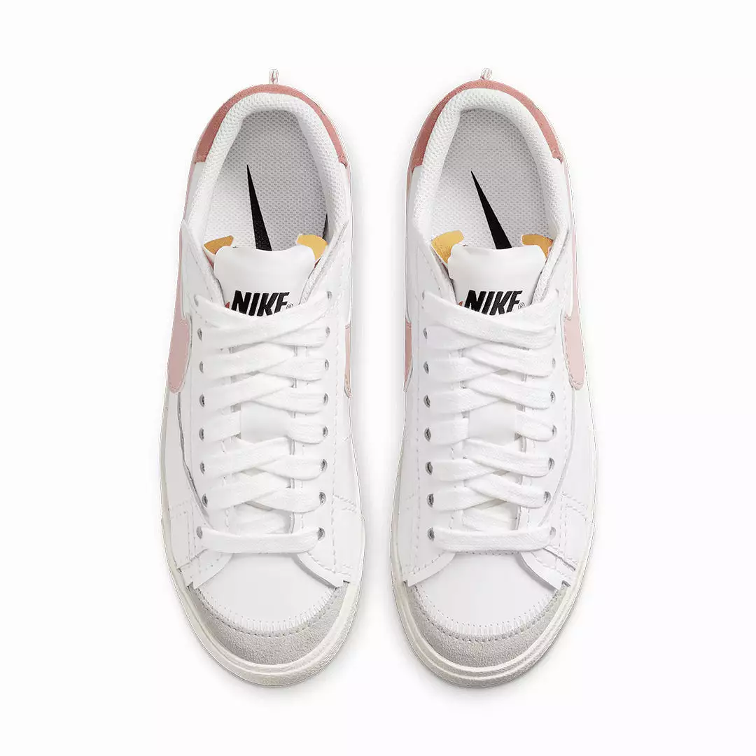 WMN'S BLAZER LOW '77 JUMBO 'WHITE/PINK OXFORD-ROSE WHISPER-WHITE'