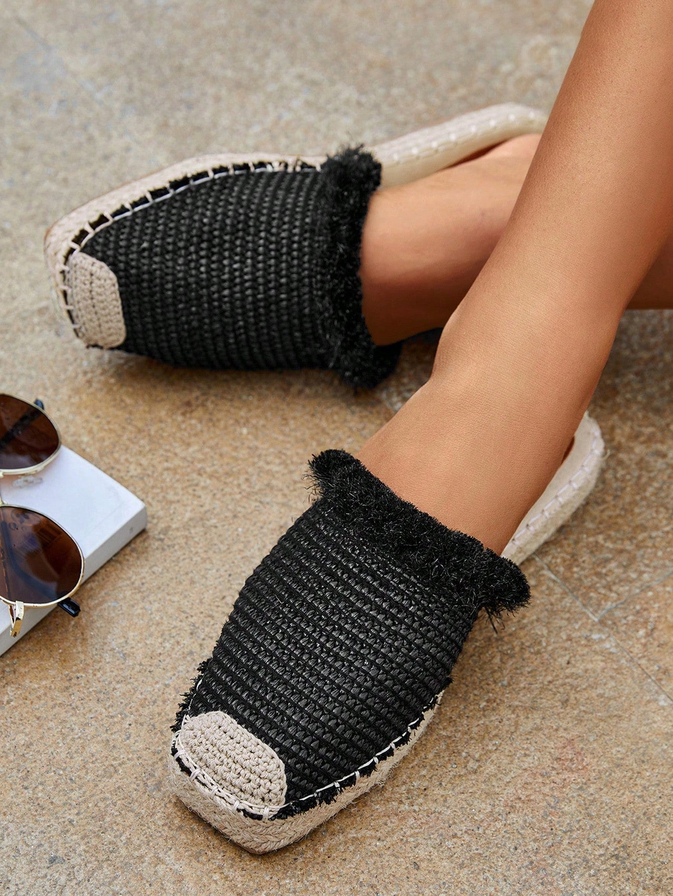 Women Minimalist Espadrille Flats, Vacation Outdoor Flats