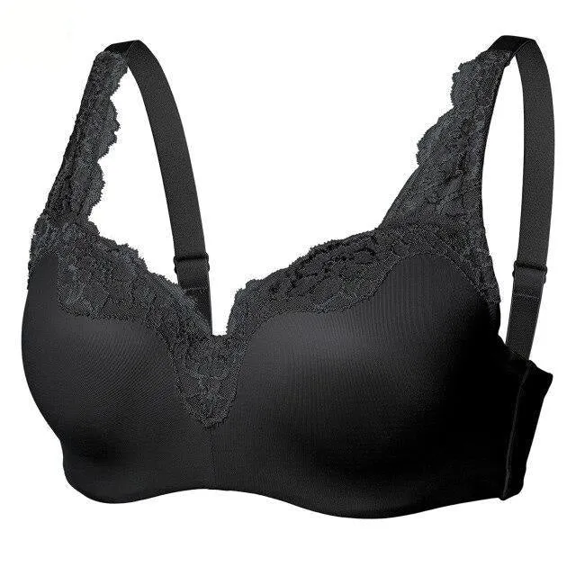 Women's Black Color Lace Full Coverage Lightly Lined Bra