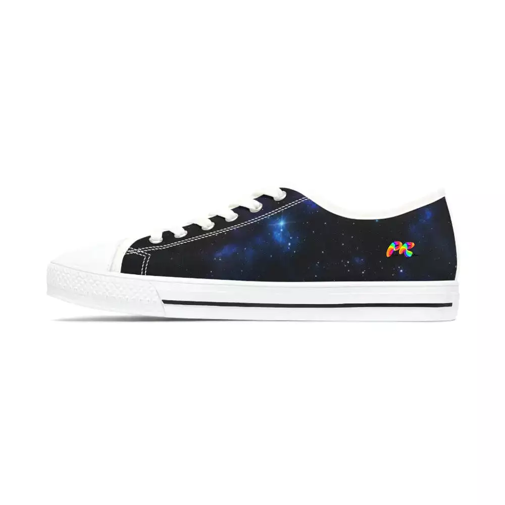 Women's Blue Galaxy Low Top Sneakers