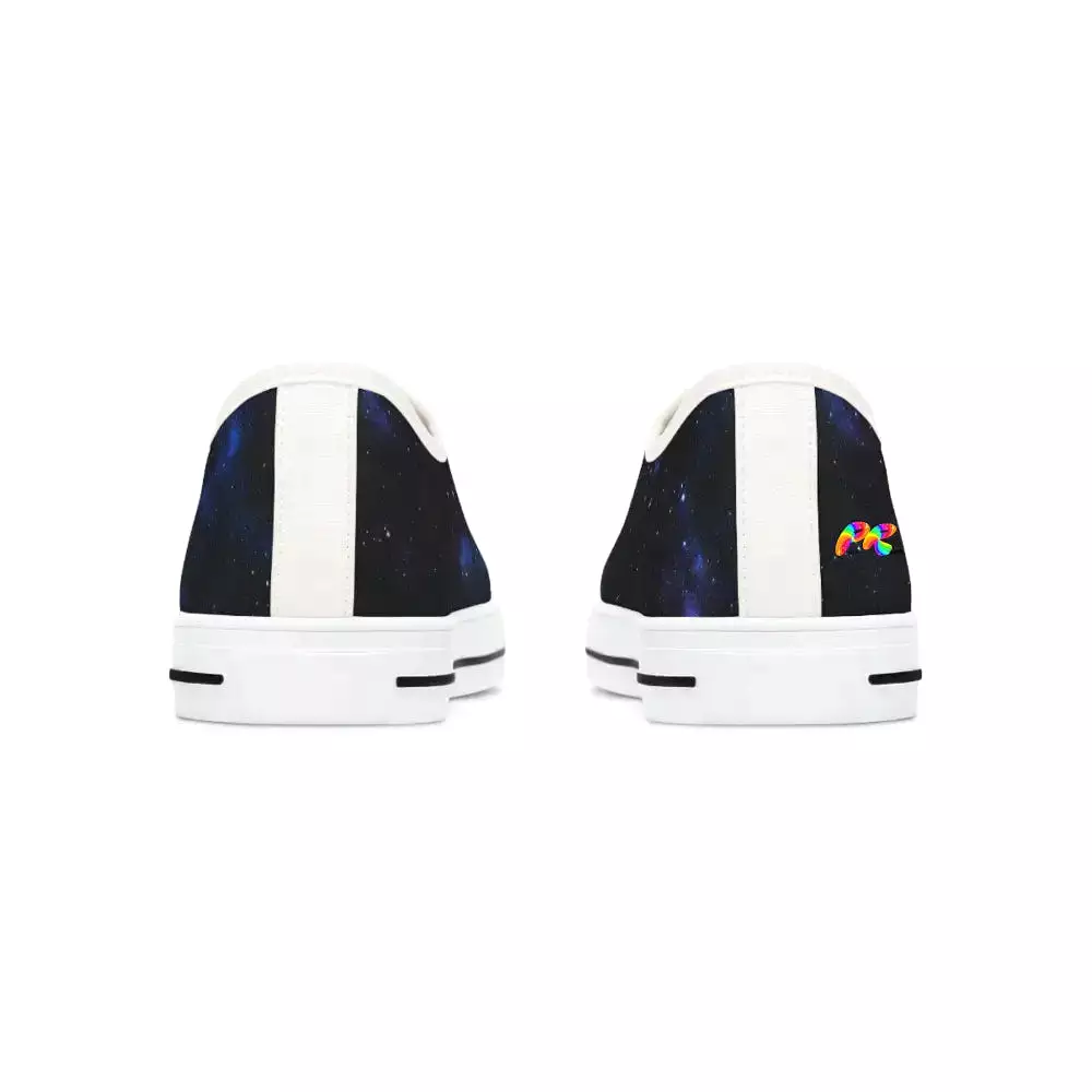 Women's Blue Galaxy Low Top Sneakers