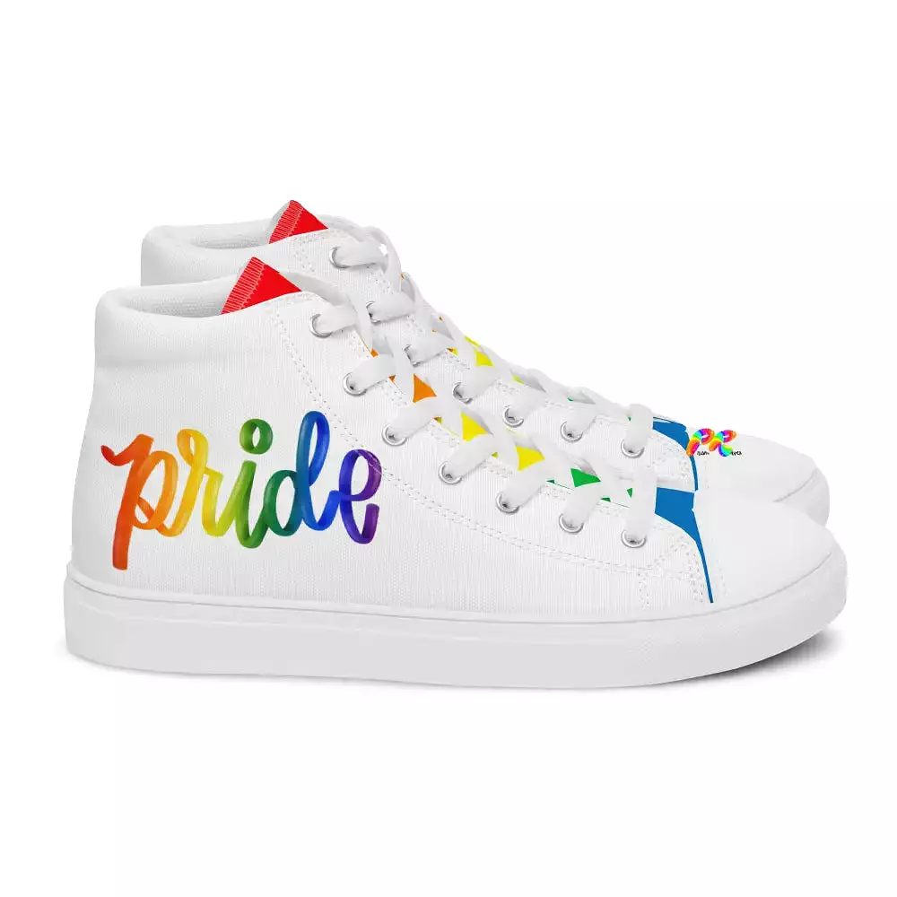 Women's White Pride High Top Sneakers