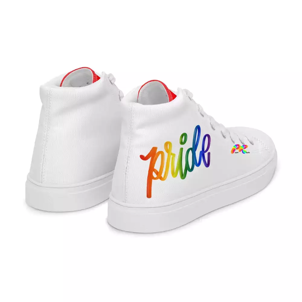 Women's White Pride High Top Sneakers