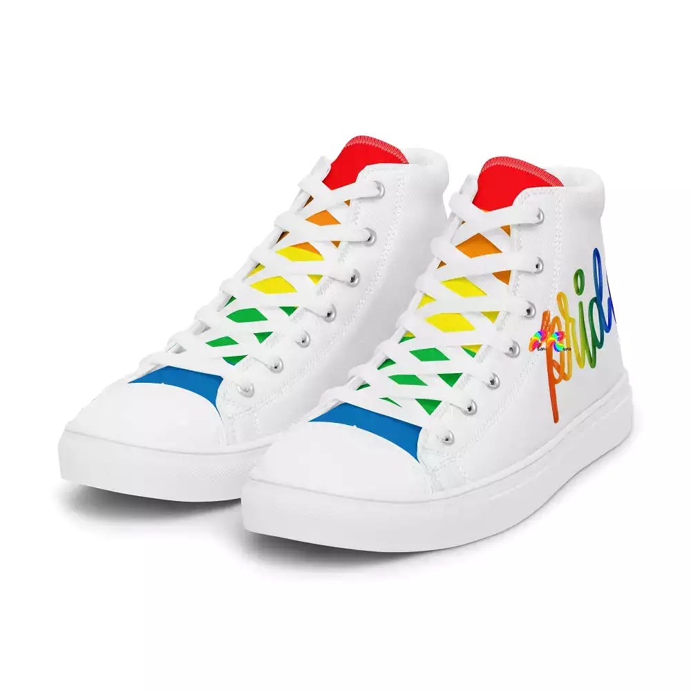 Women's White Pride High Top Sneakers