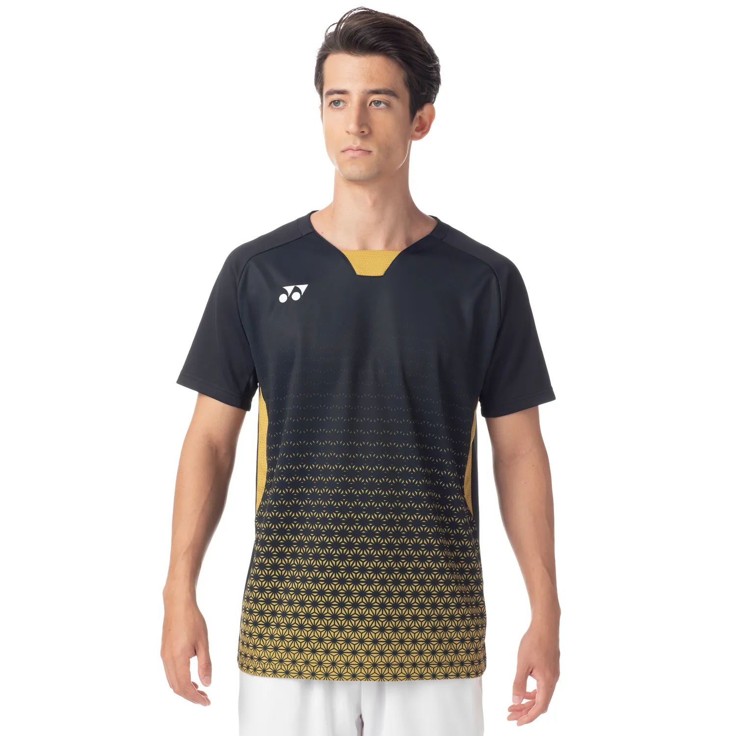 Yonex Japan National Badminton/ Sports Shirt 10615EX Black/ Gold MEN'S